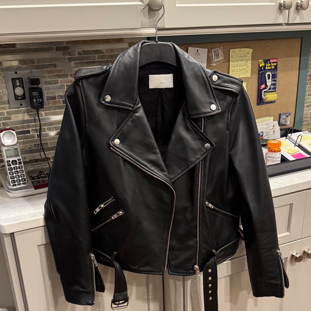 GENUINE leather biker Moto Jacket